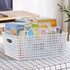 Plastic 8 L Storage Baskets, Medium Kitchen Baskets, White, 4 Packs