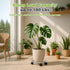 4 Packs 10.2 inches Small Clear Plant Caddy Plant Saucers on Wheels Rolling Plant Stands Heavy-duty Plant Dolly Plastic