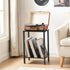 2-Tier 100 Albums, BK05RS01 HOOBRO Small End Table, Record Player Stand Vinyl Record Turntable Stand with Storage up