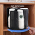 Rotatable Cup and Lid Organizer Box, 4 Compartments for Paper Cup Storage, Black