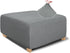 NeColorLife Square Ottoman Cover Jacquard Fabric Ottoman Slipcover Thick Stretchable Footrest Stool