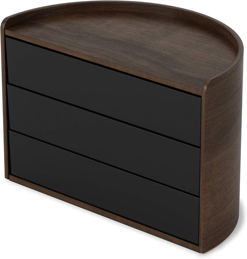 Umbra Moona Storage Box in Black/Walnut