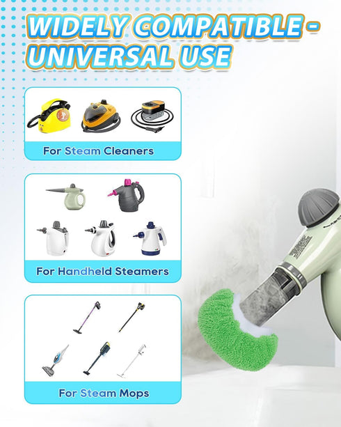 4+4 Pack Steam Cleaner Accessories Microfiber Cloth for Handheld Steam Shot Reusable Washable Steam Mop Pads Compatible