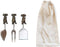 Creative Co-Op Cast Aluminum Cheese Servers with Mice Shaped Handles - Set of 3 Styles in Drawstring Bag