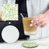 Set (24 Sublimation Ceramic Coasters,Sublimation Blanks Bulk Round Drinks Coffee Cup Beverage Table Coaster, Absorbent