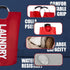 Caroeas 125L Laundry Basket, Large Collapsible Hamper with Padded Handles, Free Standing Easy Storage (Red, 125L)