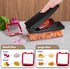 Geedel Vegetable Chopper Pro, 4 in 1 Kitchen Slicer Dicer Cutter Grater with Container for Onion, Potato, Carrot (Red)