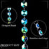 Blushtier 14mm Party(33 Crystal Garlands Acrylic Octagon Bead Strands Iridescent Clear Diamond Hanging Chandelier Chain