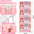 40 Closet Windyun Over the Door Shoe Organizer Large Breathable Mesh Pockets Pink Hanging Shoe Rack for Behind Door