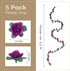 Miracliy 5Pcs 41FT Purple Flower Garland, Artificial Rose Arch Vines for Wedding Backdrop Decoration