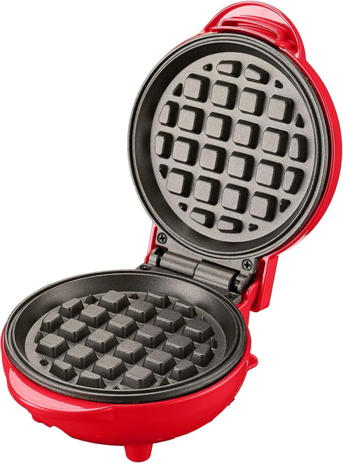 OVENTE Electric Mini Waffle Maker, 550W Fast Heating Element, 4-Inch Non-Stick Plates, Perfect for Breakfast