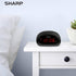 Sharp Small Digital Alarm Clock, Space-Saving Bedside Clock with Large Red LED Display, Battery Backup