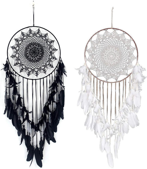 Tvoip Dream Catcher - Handmade Feather Dreamcatchers for Wall Hanging, Bedroom Home Decoration (Dia 15.75inch)