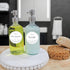 Cornucopia Brands 16-Ounce Clear Glass Bottles with Stainless Steel Pumps (2 Pack) - Great for Liquid Soaps & Essential