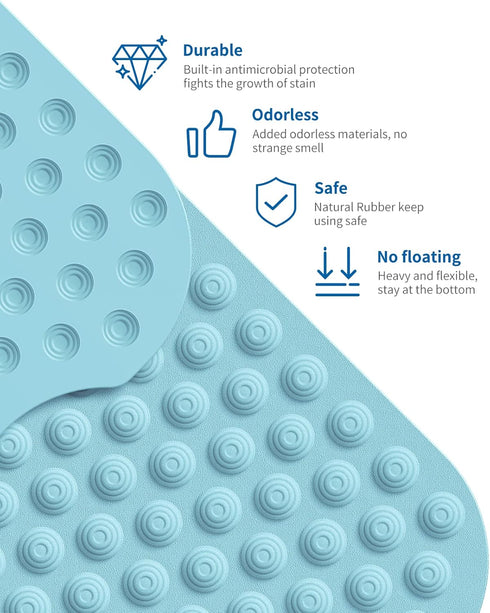 39x16inch (39x16inch, Bligli Bathtub Mat Non-Slip Without Suction Cups, Extra Long Bath Mats for Shower Bathroom