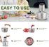 Liebe&Lecker Food Processor, Meat Grinder with 1 Bowl 8 Cup, Electric Food Chopper, 4 Sharp Blades, 2 Speed, 350W