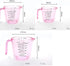 Plastic Measuring Cup Set, Kitchen Cooking and Baking Seasoning Liquid Measuring Cup, Multiple Scale Identification, with Handle and Triangle Mouth, 150ml, 300ml, 600ml, 3-piece Set (Pink) by BOEYAA