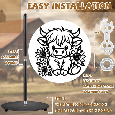 Countertop Honeydak Highland Cow Paper Towel Holder Cute Metal Black Kitchen Decor Accessories Large Trendy Tissue