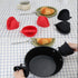 Silicone Oven Mitts - Mini Finger Protector Pot Holder for Cooking, Baking, BBQ, Heat Resistant Gloves, 2 Pairs (Black,