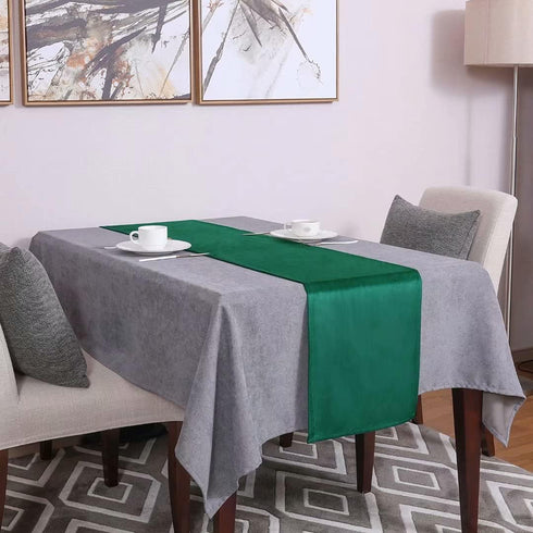 14x71 Inch Velvet Spring Table Runner Dresser Scarf Luxury Rustic Farmhouse Emerald Green St. Patrick's Day Easter