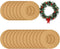 20 Pieces Hanging Wreaths Paper Round Christmas Ornaments with 20 Strings for DIY Craft Decoration