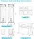 SACIOVEE 2 Pack 76oz Glass Laundry Detergent Dispenser with Stand, Laundry Soap & Fabric Softener Dispenser for Laundry