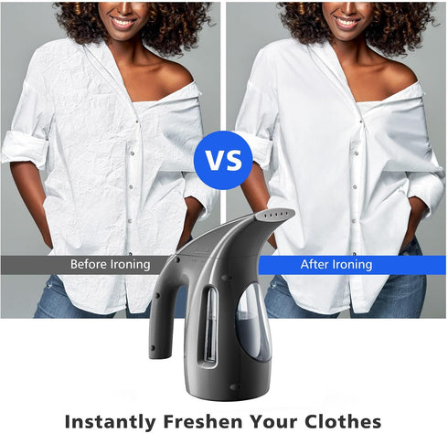 HiLIFE Portable Handheld Clothes Steamer, 240ml Capacity, 700W, Strong Steam for Home, Office, and Travel