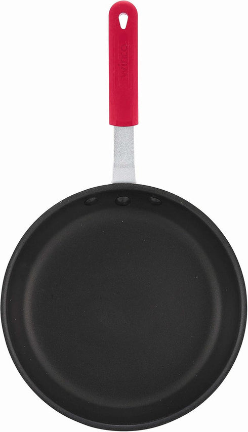 Winco AFP-8NS-H Silver Commercial-Grade Aluminium Fry Pan/Skillet, 8"