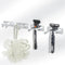 Extra Sticky Stainless Shower Hooks, Wall Mounted Razor Holder, Self-Adhesive Double Hooks for Towel, Loofah, Coat