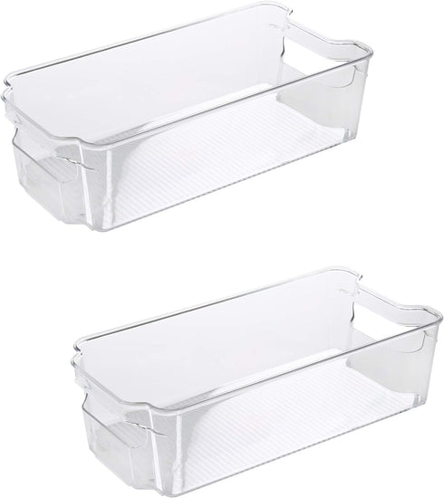 Kitchen Details 2 Pack Large Refrigerator Shelf - Stackable Storage for Countertops, Cabinets, Pantry, Freezer (12.3" x