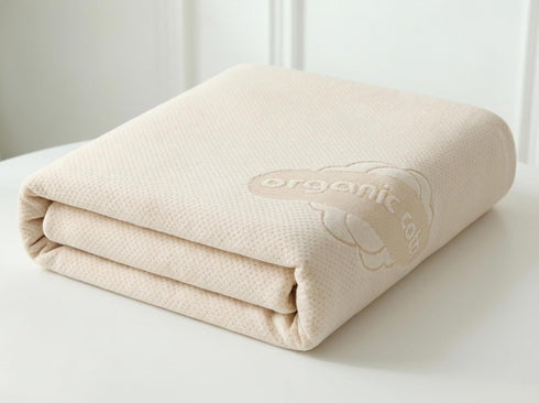 250 Crib Organic Mattress Protector Pad - OCS Certified Organic Cotton Waterproof Breathable Mattress Pad Cover - GSM