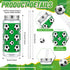 Maxdot 24 Pack 14.2 OZ Soccer Plastic Cups with Lid and Straw Bulk Soccer Cup with Lid and Straw Clear Reusable Plastic
