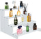 4 Tier White Wooden Display Stand Step Shelf Organizer for Perfume Skincare
