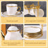 20 Set Set Sets, Set Pcs Porcelain Tea with Metal Holder, European Ceramic Tea for Adults, Coffee Tea Gift French Tea