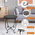 Fashion&cool 17Inch) (1) Patio Side Table, Weather Resistant Metal Side Table, Small Round Outdoor End Table Accent