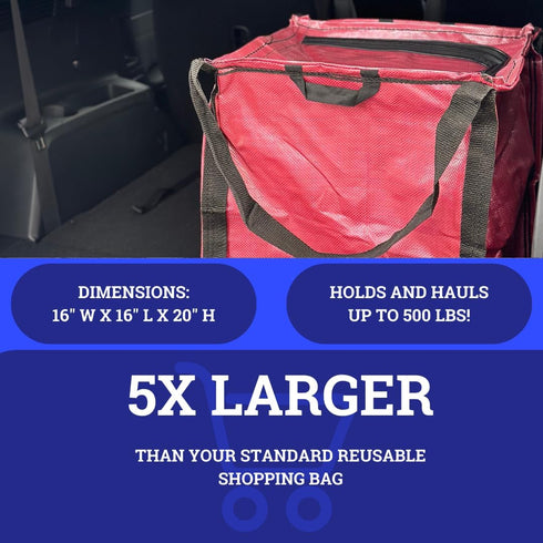 DURASACK Heavy Duty Storage Tote Bag with Zipper Top, 22-Gallon Rugged Woven Polypropylene Moving Bag, Holds up to 500