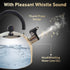 Lily's Home 2 Quart Stainless Steel Whistling Tea Kettle, Perfect Stovetop Tea and Water Boiler for Home or Dorm
