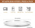 Deedro Pizza Baking Pan Pizza Sheet, 10 inch Stainless Steel Pizza Tray Round Pizza Oven Pan for Home Restaurant Pizzeria, Nontoxic & Heavy Duty, Easy Clean & Dishwasher Safe, Set of 2 by Deedro