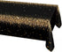 Decor365 9x5 ft Fabric Champagne Gold Tablecloth for Black Gold Party Decoration, Graduation, and Birthday Celebrations