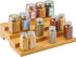 mDesign Bamboo Spice and Food Kitchen Cabinet Pantry Shelf Organizer - 4-Tier