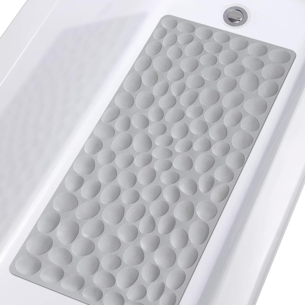 OTHWAY Non-Slip Bathtub Mat, Soft Rubber Bathroom Bathmat with Strong Suction Cups (Grey)