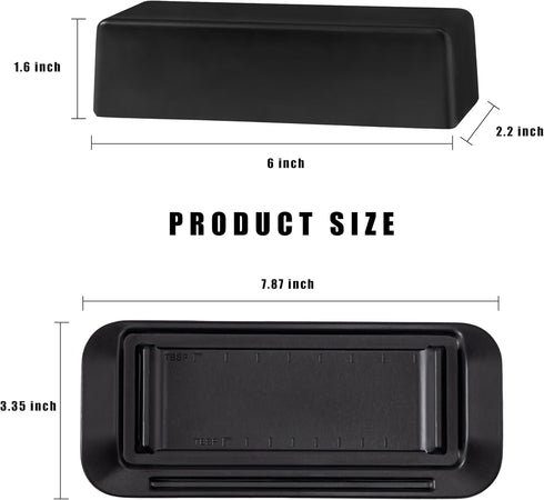 Countertop, 1 Black Butter Dish, Butter Dish With Lid for Unbreakable Butter Keeper With Lid and Knife, Butter Holder