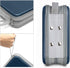 CD Case: 40 Capacity Hard Plastic DVD Disc Holders Storage Binder for Car, Home, Office, Travel (Dark Blue)