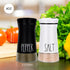 Farmhouse Salt and Pepper Shakers with Adjustable Pour Holes, Refillable Salt Shaker by Aelga, Ideal for Himalayan