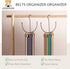 2 Pack Closet Closet ZEDODIER Belt Hangers, Belt Rack Black Accessories Organizers, Organizer Hook Rack for Belt, Ties