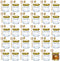 1.5 oz Hexagon Mini Glass Honey Jars - 30 Pack with Wood Dipper, Gold Lid, Bee Pendants, Jutes - Perfect for Baby