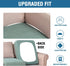 Super Stretch Individual Seat Cushion Covers, Thick Jacquard Textured Twill Fabric Slipcover Sets for Loveseat (2)