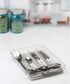 Kitchen Details 23195 Utensil and Cutlery Drawer Organizer, 5 Compartment Clear Storage Divider Tray
