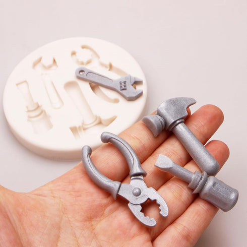 Tools Silicone Mold for Crafts, Hammer Wrench Pliers Design, DIY Resin Fondant Molds