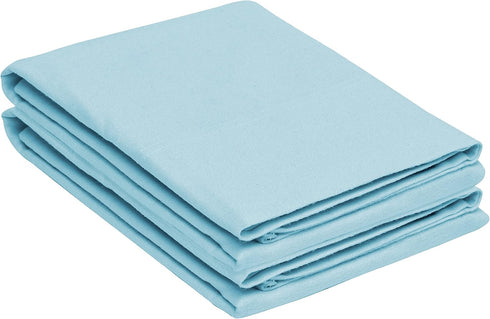 Superior Flannel-PC Pillowcase, Standard Size, Light Blue